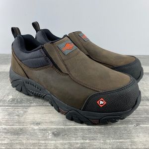 men's moab rover moc comp toe work shoe wide width